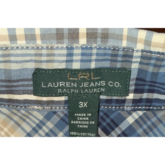 2 Lauren Ralph Lauren Women Country Western Cowgirl Plaid Shirts Both 3XL - Picture 3 of 11